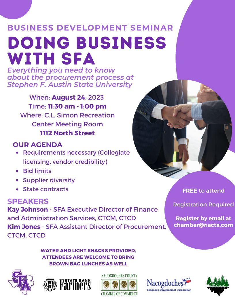 Featured image for “Business Development Seminar – Doing Business with SFA”